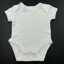 Load image into Gallery viewer, unisex Baby Berry, white cotton bodysuit / romper, EUC, size 00000,  