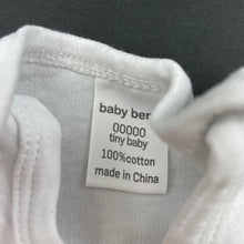 Load image into Gallery viewer, unisex Baby Berry, white cotton bodysuit / romper, EUC, size 00000,  