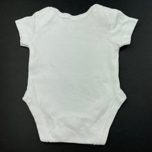 Load image into Gallery viewer, unisex Baby Berry, white cotton bodysuit / romper, EUC, size 00000,  