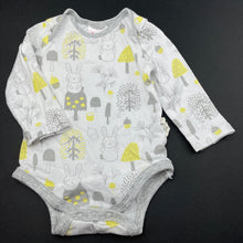Load image into Gallery viewer, unisex Sprout, cotton bodysuit / romper, rabbits, EUC, size 000,  