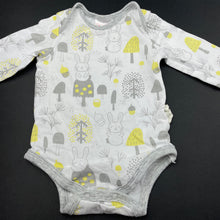 Load image into Gallery viewer, unisex Sprout, cotton bodysuit / romper, rabbits, EUC, size 000,  