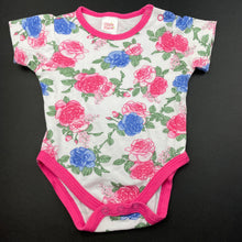 Load image into Gallery viewer, Girls Ollies Place, floral cotton bodysuit / romper, EUC, size 000,  