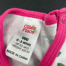 Load image into Gallery viewer, Girls Ollies Place, floral cotton bodysuit / romper, EUC, size 000,  