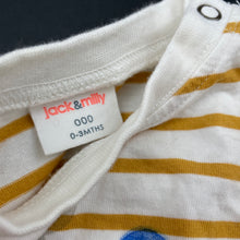 Load image into Gallery viewer, Boys Jack &amp; Milly, striped cotton long sleeve top, EUC, size 000,  
