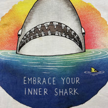 Load image into Gallery viewer, Boys H&amp;M, organic cotton t-shirt / top, shark, light marks, FUC, size 7-8,  