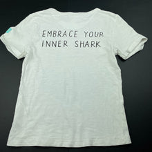 Load image into Gallery viewer, Boys H&amp;M, organic cotton t-shirt / top, shark, light marks, FUC, size 7-8,  