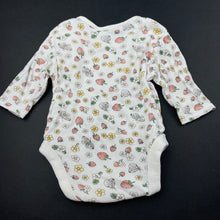 Load image into Gallery viewer, Girls Dymples, cotton bodysuit / romper, strawberries, GUC, size 0000,  