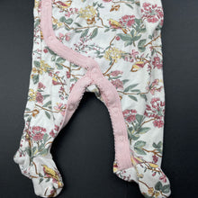 Load image into Gallery viewer, Girls Dymples, floral cotton coverall / romper, EUC, size 0000,  