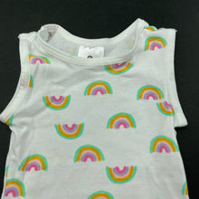Load image into Gallery viewer, Girls Target, cotton singlet top, rainbows, EUC, size 0000,  