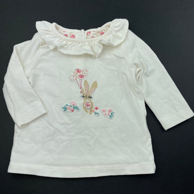 Girls Next, stretchy long sleeve top, rabbit, GUC, size 0000,  