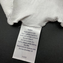 Load image into Gallery viewer, unisex 4 Baby, white ribbed cotton singlet top, EUC, size 0000,  