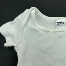 Load image into Gallery viewer, unisex Anko, white cotton bodysuit / romper, FUC, size 00,  