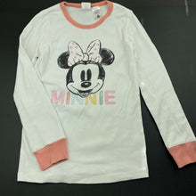Load image into Gallery viewer, Girls Disney, Minnie Mouse stretchy ribbed pyjama top, FUC, size 8,  