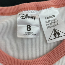 Load image into Gallery viewer, Girls Disney, Minnie Mouse stretchy ribbed pyjama top, FUC, size 8,  