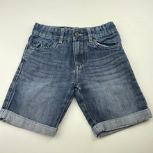 Load image into Gallery viewer, Boys Breakers, blue denim jean shorts, adjustable, FUC, size 7,  