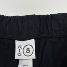Load image into Gallery viewer, Boys KID, black cotton casual shorts, elasticated, EUC, size 8,  