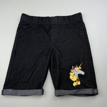 Load image into Gallery viewer, Girls Mango, stretchy shorts, elasticated, sequin unicorn, EUC, size 10,  