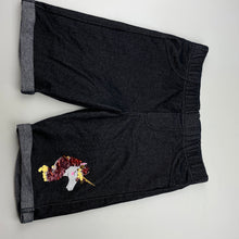 Load image into Gallery viewer, Girls Mango, stretchy shorts, elasticated, sequin unicorn, EUC, size 10,  