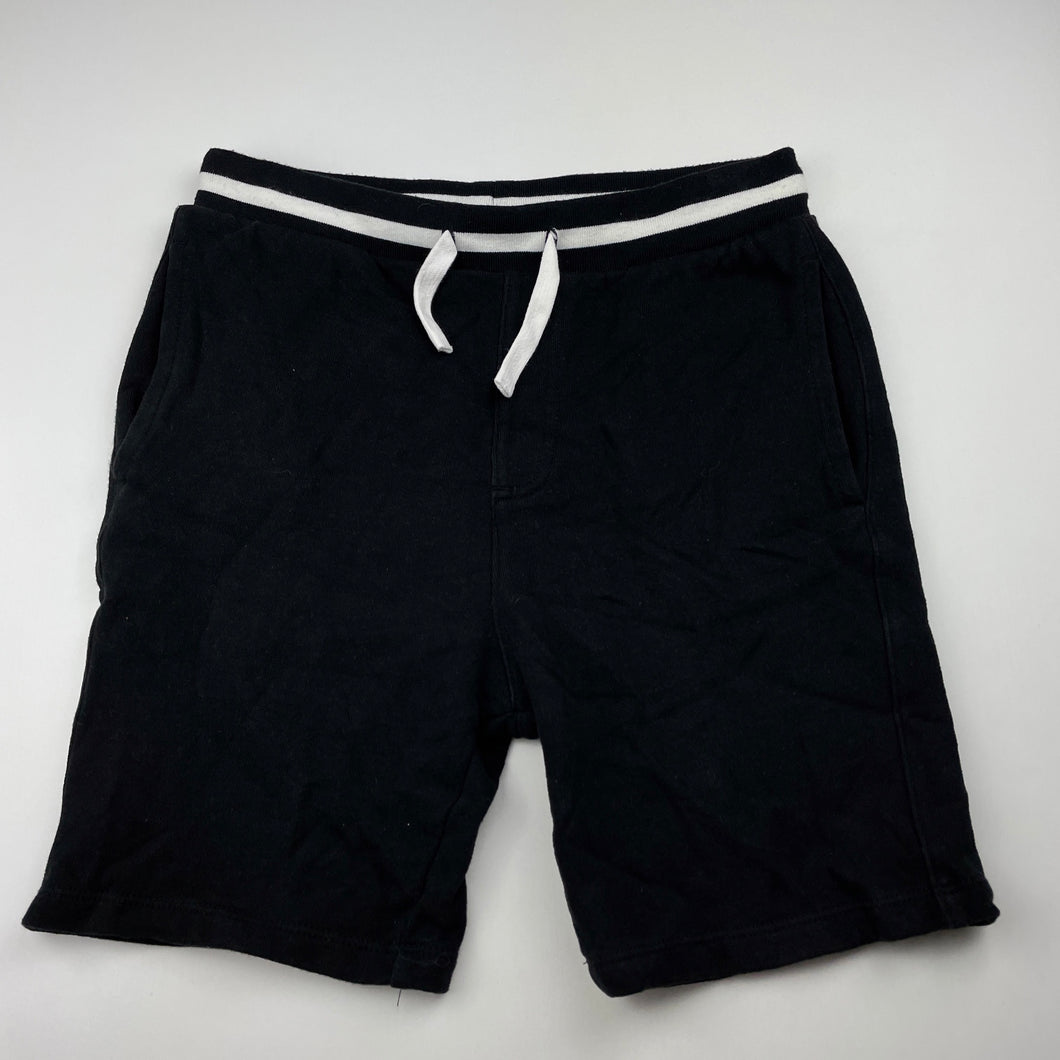Boys Anko, black cotton casual shorts, elasticated, EUC, size 12,  