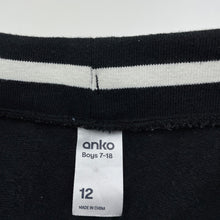 Load image into Gallery viewer, Boys Anko, black cotton casual shorts, elasticated, EUC, size 12,  