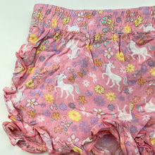 Load image into Gallery viewer, Girls KID, lightweight floral shorts, elasticated, unicorns, GUC, size 3,  