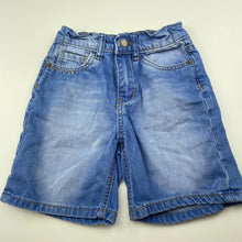Load image into Gallery viewer, Boys Cotton On, blue denim shorts, adjustable, FUC, size 4,  