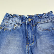 Load image into Gallery viewer, Boys Cotton On, blue denim shorts, adjustable, FUC, size 4,  