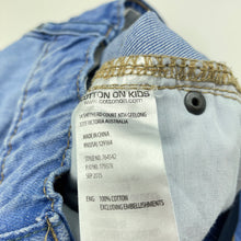 Load image into Gallery viewer, Boys Cotton On, blue denim shorts, adjustable, FUC, size 4,  
