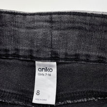 Load image into Gallery viewer, Girls Anko, stretch denim shorts, adjustable, GUC, size 8,  