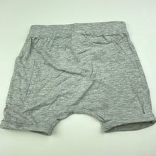 Load image into Gallery viewer, unisex Dymples, grey marle shorts, elasticated, GUC, size 2,  