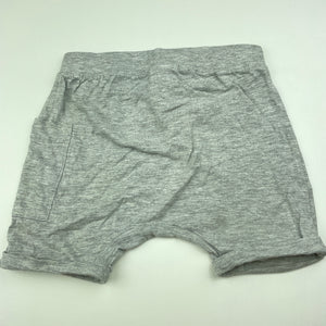unisex Dymples, grey marle shorts, elasticated, GUC, size 2,  