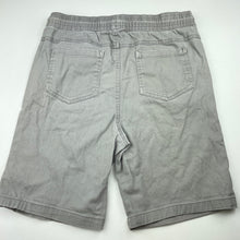 Load image into Gallery viewer, Boys Clothing &amp; Co, grey stretch cotton shorts, elasticated, GUC, size 16,  