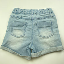 Load image into Gallery viewer, Girls Anko, blue stretch denim shorts, adjustable, FUC, size 6,  