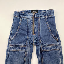 Load image into Gallery viewer, Boys Bardot Junior, blue denim jeans, adjustable, Inside leg: 35.5cm, FUC, size 3,  