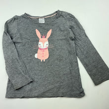 Load image into Gallery viewer, Girls Target, grey long sleeve t-shirt / top, rabbit, FUC, size 2,  