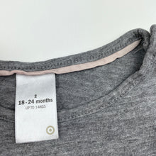 Load image into Gallery viewer, Girls Target, grey long sleeve t-shirt / top, rabbit, FUC, size 2,  