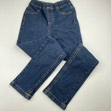 Load image into Gallery viewer, Girls L&amp;D, dark stretch denim pants, elasticated, Inside leg: 55cm, EUC, size 7,  
