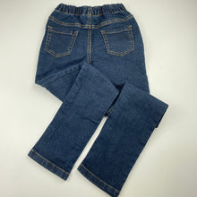 Load image into Gallery viewer, Girls L&amp;D, dark stretch denim pants, elasticated, Inside leg: 55cm, EUC, size 7,  