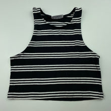 Load image into Gallery viewer, Girls Mango, black &amp; white cropped top, GUC, size 10,  