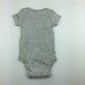 Boys Carter's, grey soft cotton romper / bodysuit, EUC, size 000