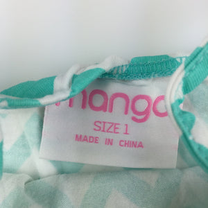 Girls Mango, soft stretchy casual summer dress, FUC, size 1