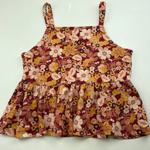 Girls Anko, floral cotton summer top, EUC, size 12,  