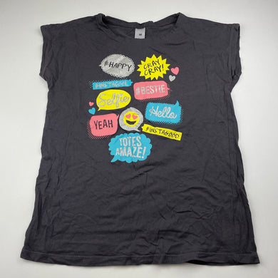 Girls Target, grey cotton t-shirt / top, EUC, size 16,  