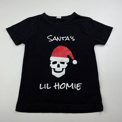 Boys black, Christmas t-shirt / top, GUC, size 3,  