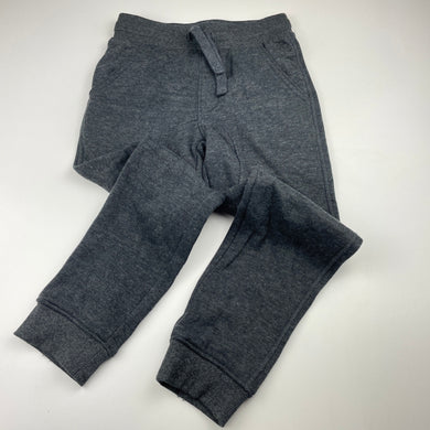 Boys Target, grey fleece lined track pants, elasticated, Inside leg: 51cm, EUC, size 7,  