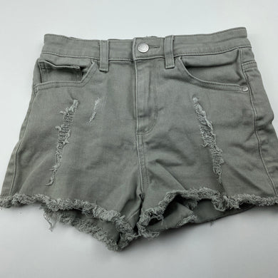 Girls 1964 Denim Co, distressed stretch denim shorts, W: 31cm across, GUC, size 12,  