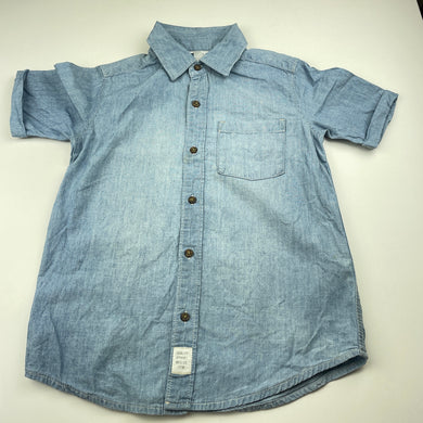Boys Carters, chambray cotton short sleeve shirt, FUC, size 7,  