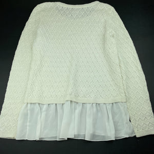 Girls Target, cream knitted sweater / jumper, EUC, size 14,  