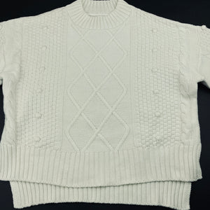Girls Anko, cream knitted sweater / jumper, GUC, size 14,  