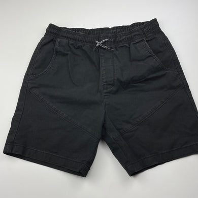 Boys Target, black stretch cotton shorts, elasticated, EUC, size 12,  